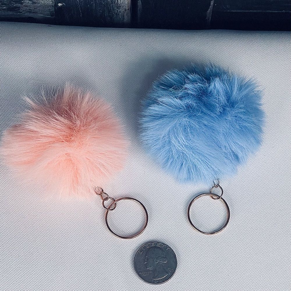 Powder Blue & Peach Small Pop Keychains